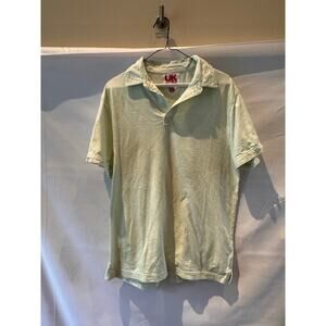 Fcuk French connection bright green polo size medium